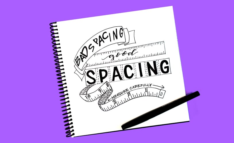 Pay attention to spacing when improving your handwriting